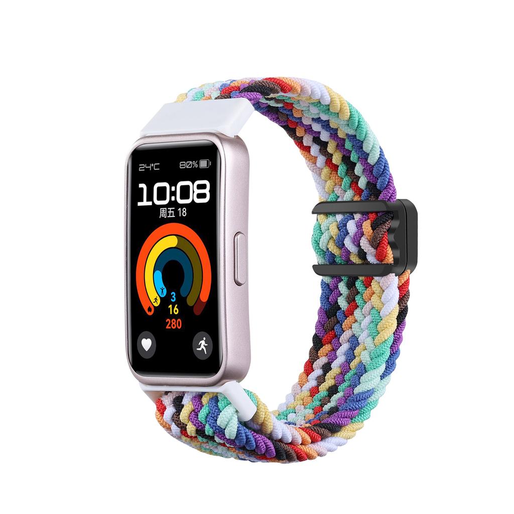 For Huawei Band 8 9 10 Watch Strap Accessories Wristband Elastic Magnetic Nylon Braided Belt Bracelet Correa Huawei 9 Band