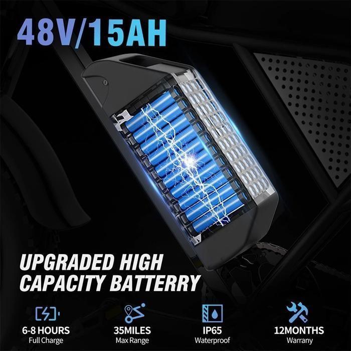 Elektrikli Bisiklet - RIDSTAR - YVY C20 - 250W Motor - 48V 15Ah Batarya - 25KM Menzil - Maksimum Hız 32 km/sa