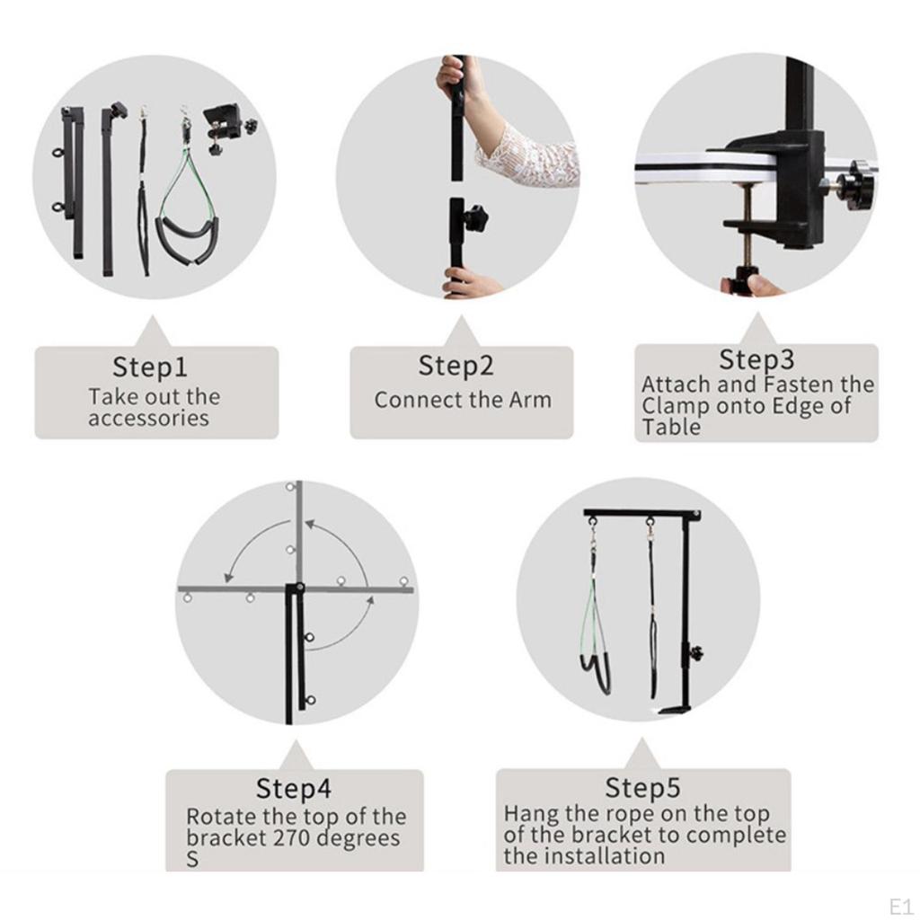 Pet Grooming Arm with Clamp for Medium and Small Dogs - 35 Inch Height Adjustable Two Haunch