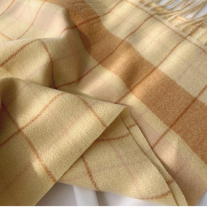 Klassischer Damen-Schal mit Karomuster - Imitation Kaschmir, Doppelt verwendbarer Nackenwärmer, Herbst/Winter 2023 Schal