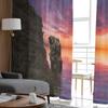 Colorful Landscape Rock Tulle Curtains For Living Room Sheer Curtain Bedroom Veil Organza Decorative Window Treatments