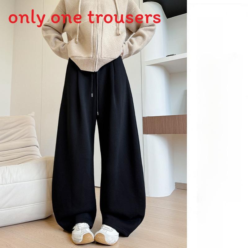 Girl High Waist Flared Pants With Cotton Polyester Fabric For Fall Winter Casual Wear