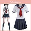 Danganronpa Naegi Komaru Stilig og Komfortabelt Kostyme Uniform Skjørtsett med Sokker for Anime-fans