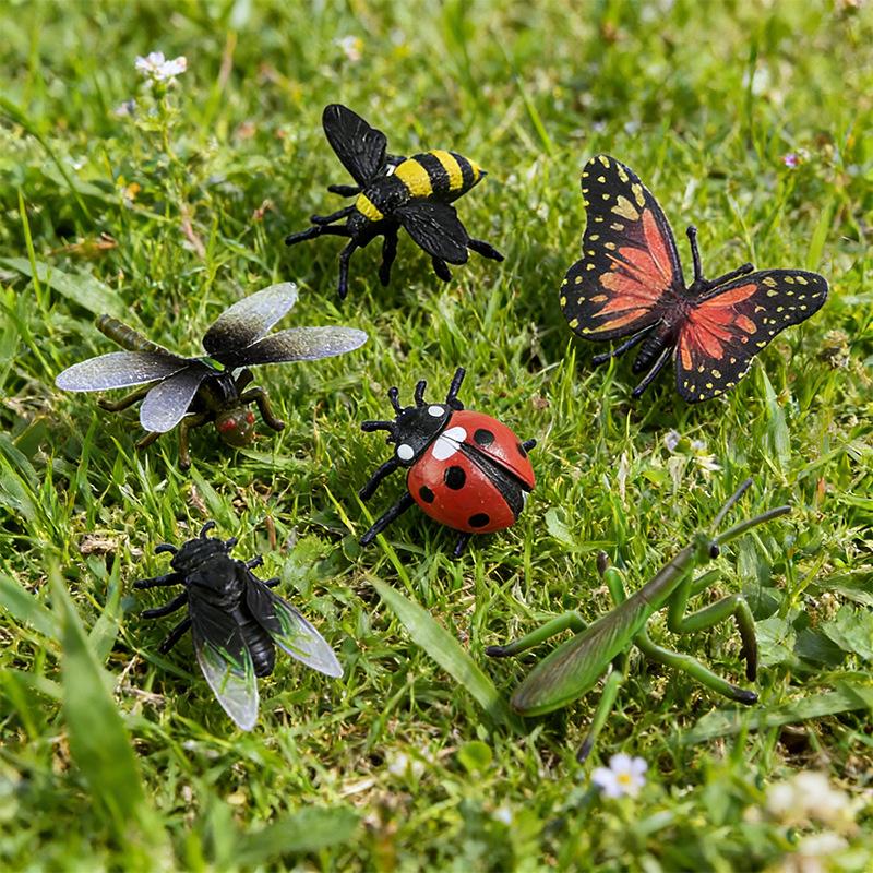 Children's Insect Observation Box: Soft Plastic Butterfly, Mantis, Bee Simulation Set