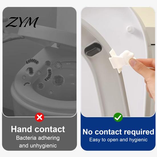 Universal Toilet Lid Handle 2PCS Lifters, Non Contact Opener, Durable Abs ABS Seat Opening Tool, for Bathroom Sanitary Washable Lifter