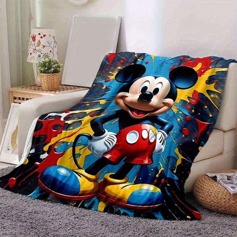 

1pc Colorful Mickey Mouse Artwork Throw Blanket, Seasonal Universal, Home Decorative Blanket, Soft Flannel Throw Blanket, Living Room, Trave 100x150cm