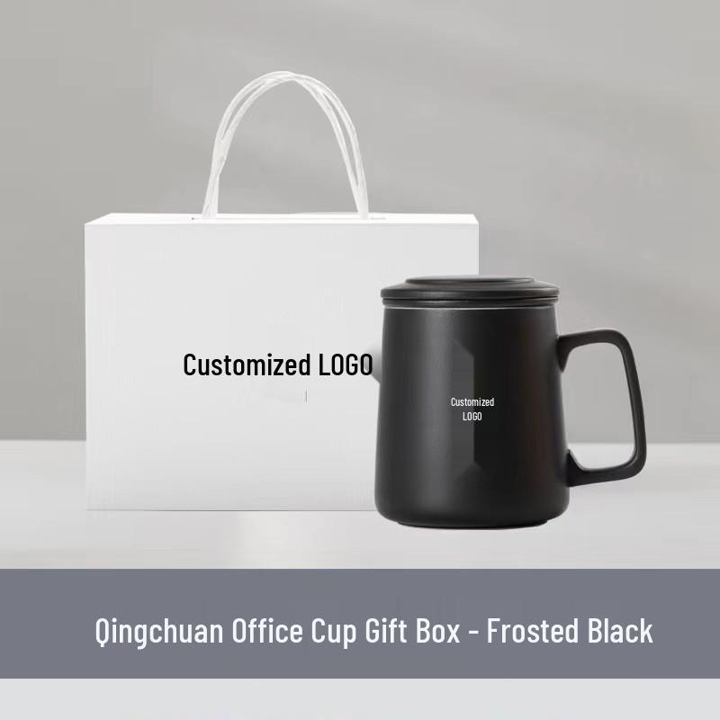 Geometric Ceramic Tea Brewing Cup with Lid and Filter