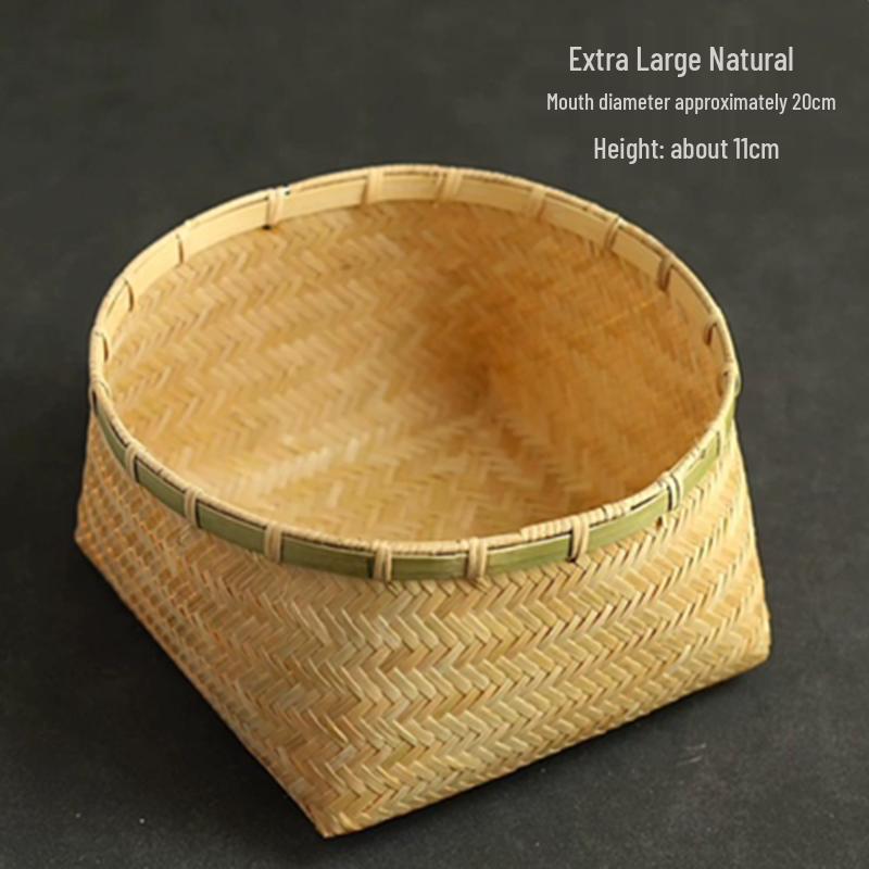 Bamboo Hand-Woven Tea & Snack Basket - Retro Wedding & Household Storage Basket