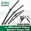 For Mitsubishi Pajero Montero Shogun V60 2000-2006 Wiper Front & Rear Wiper Blades Windshield Windscreen Window 20"+20"+16