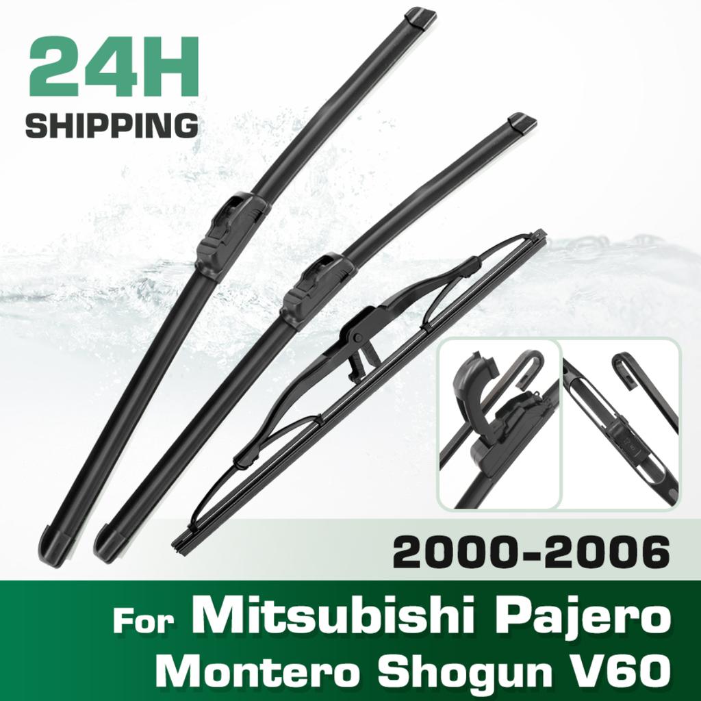 For Mitsubishi Pajero Montero Shogun V60 2000-2006 Wiper Front & Rear Wiper Blades Windshield Windscreen Window 20"+20"+16