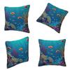 Tropical Fishes Corals And Corals And Tropical Fish Square Pillowcase Cushion Cover Pillow Case Throw Pillow Cover for Home Sofa