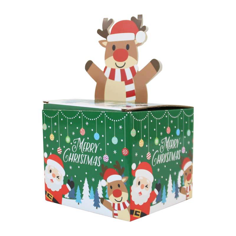 

1PC Festive Layered Candy Box with Wrapping Paper Paper Box 13.5x13x11cm зелений