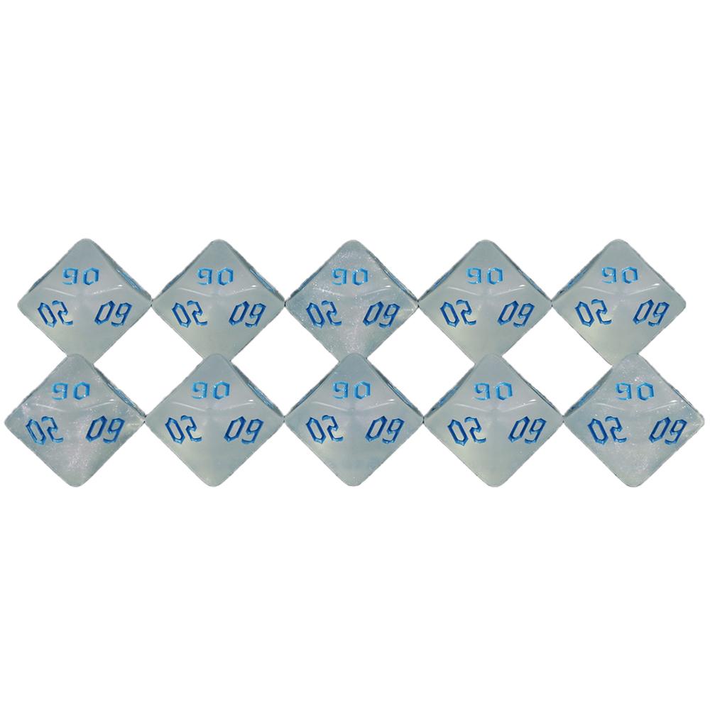 D10(00-90) Dice Set 10PCS for DND 10 Sided Dice Multi-sided Games Dices Desktop Polyhedral Set ,for Role Playing Game