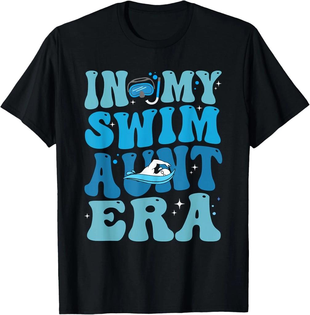 Groovy In My Swim Aunt Era Swim Aunt Funny Retro Funny Gift Unisex T-Shirt