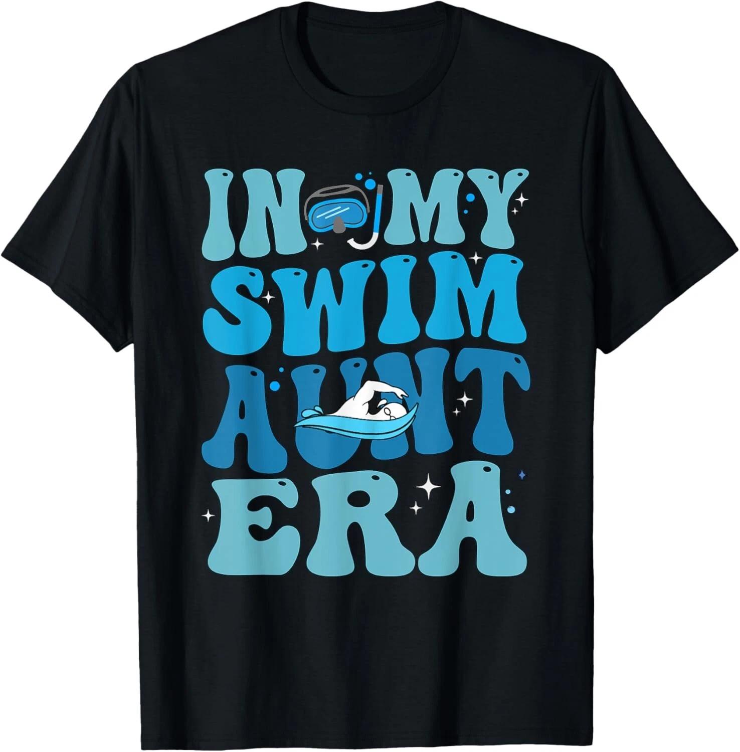 Groovy In My Swim Aunt Era Swim Aunt Funny Retro Funny Gift Unisex T-Shirt 2XL