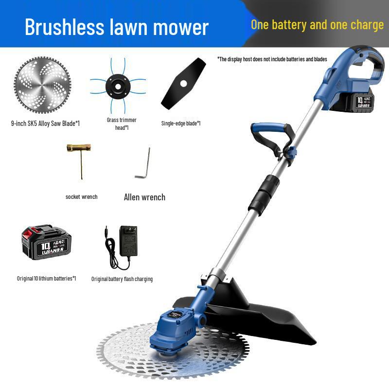 Bürstenloser Elektrischer Rasenmäher und Handlicher Lithium-Akku-Trimmer