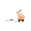 Wooden Craft Toy Car With Cute Bunny Design For Kids And Home Decor