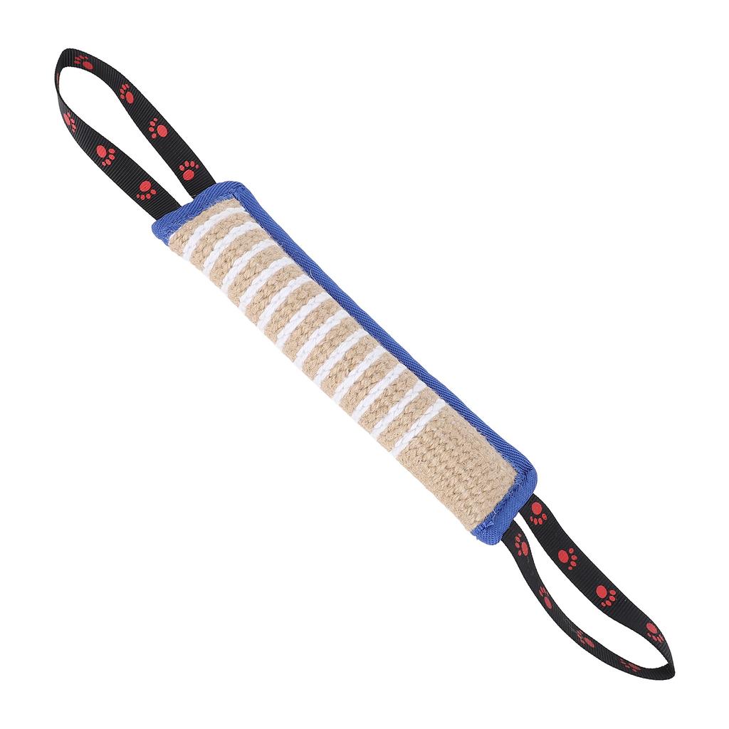 Dog Bite Pillow Tear Resistant Interactive Portable Puppy Training Jute Tug Toy with Strong Handles