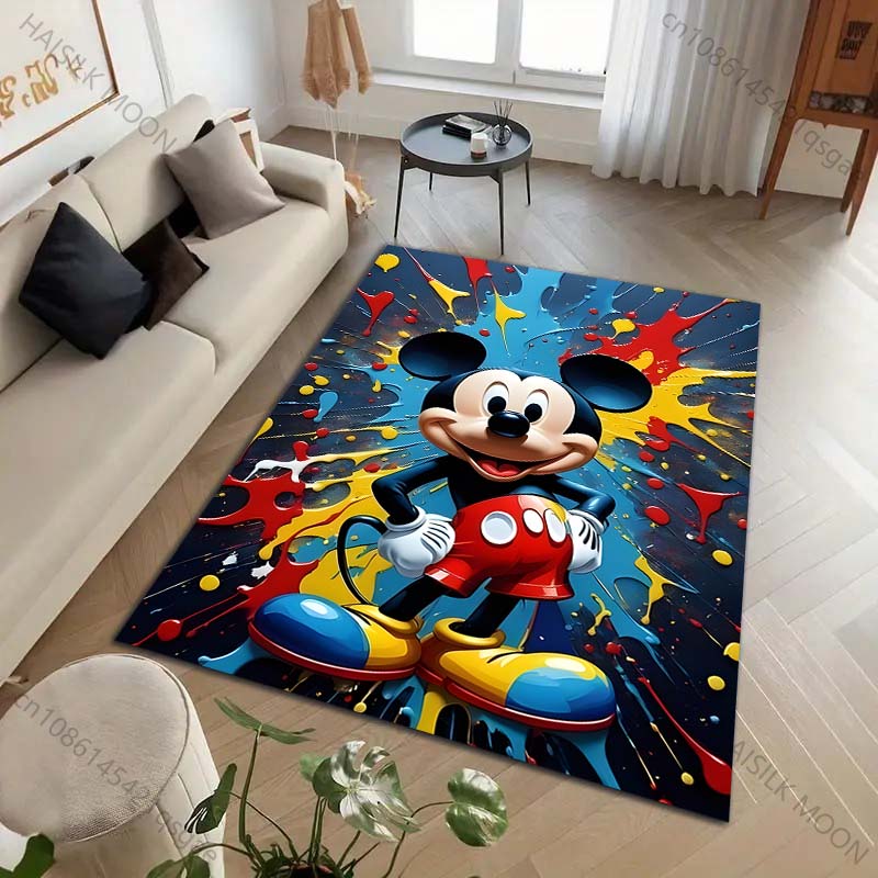 

1PC Disney Mickey Mouse Print Cartoon Carpet for Living Room Bedroom Kid s Room Home Decor Area Rug Non-slip Mat Luxury Gift 40cm x 60cm