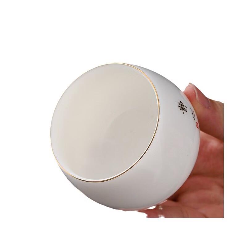 Mutton-Fat Jade White Porcelain Master Tea Cup