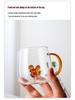 3D Cartoon Animal Glass Cup with Colored Handle - High Borosilicate Household Gift