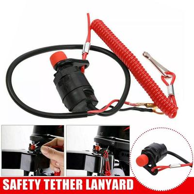 70cm Motorcycle Engine Kill Stop Switch Boat Outboard Engine Motor Kill Stop Switch Safety Lanyard For Marine ATV Quad Yacht