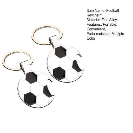 2 Stück Fußball Schlüsselanhänger Flaschenöffner Schlüsselanhänger Anhänger Zubehör für Schlüssel & Autos, für Fußballfans Geschenke