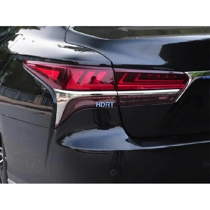 For Lexus LS LS350 LS500h 2018 + Car Style Rear Trunk Fog Light Tail Lamp Trim Protector Decoration Accessories Exterior Sticker