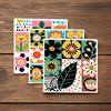 6PCS Cleaning Dishcloths Reusable Kitchen Dish Towels Retro Memphis Style Floral Cloth Absorbent Lint Free Dishcloth Washable Duster Rags Tea Towels
