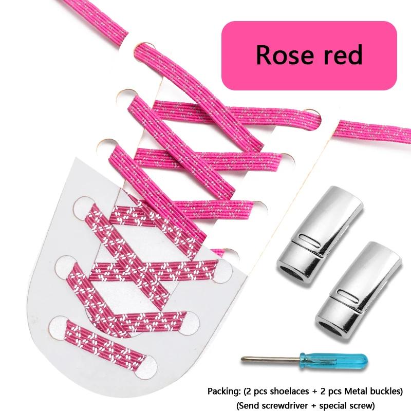 1 Paar Reflektierende Schnürsenkel Ohne Binden Gummiband für Schuhe KinderErwachsene Magnetische Verschlüsse Elastische Schnürsenkel Sneaker Laufschuhe Zubehör