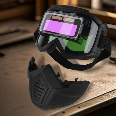 Yousheng Welding Helmet with Goggles Heat-Resistant Face Mask Split Removable Welding Shield for Eye Protection