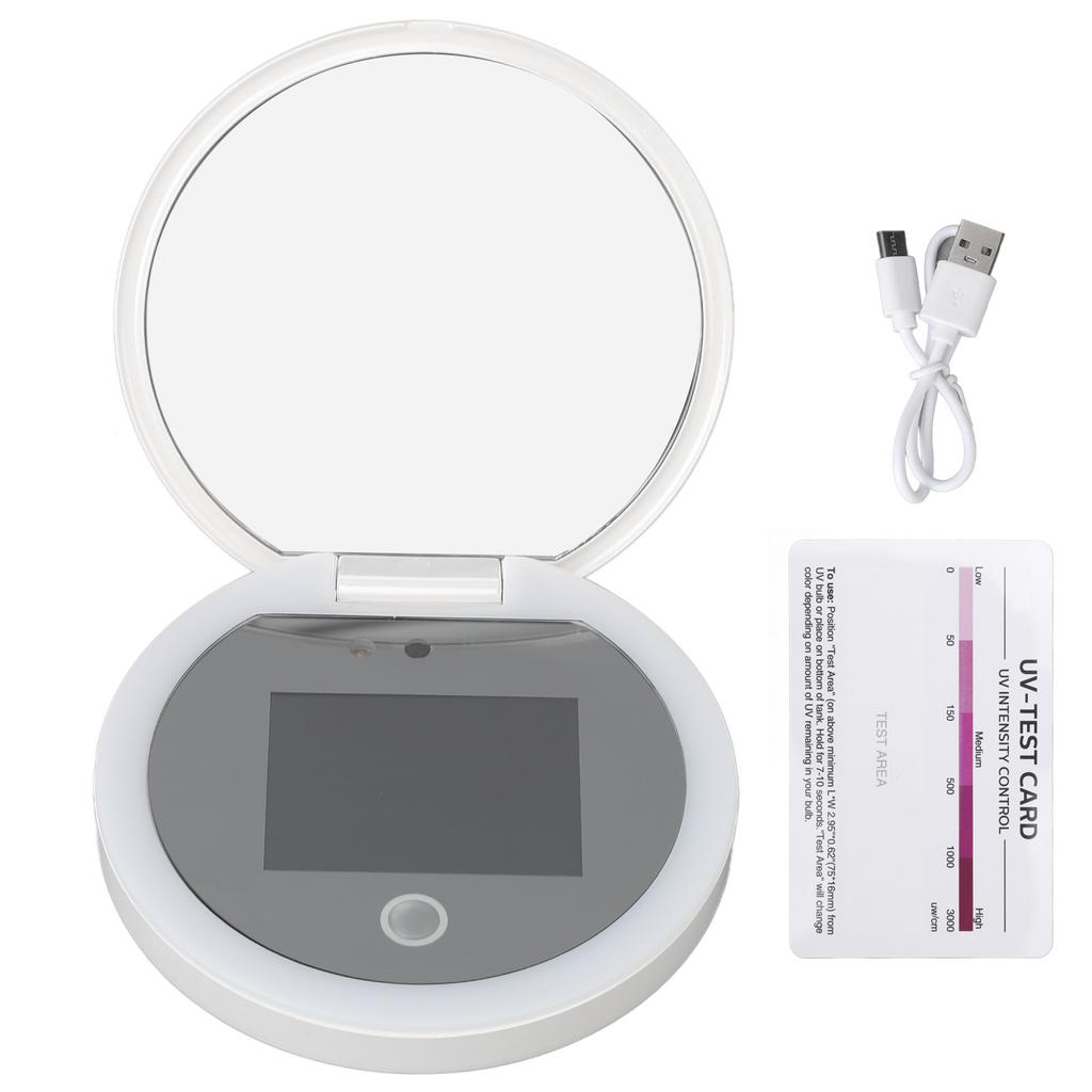 Smart Makeup Mirror LED Sun Protection Visualization Portable Anti Fingerprint Vanity Mirror for