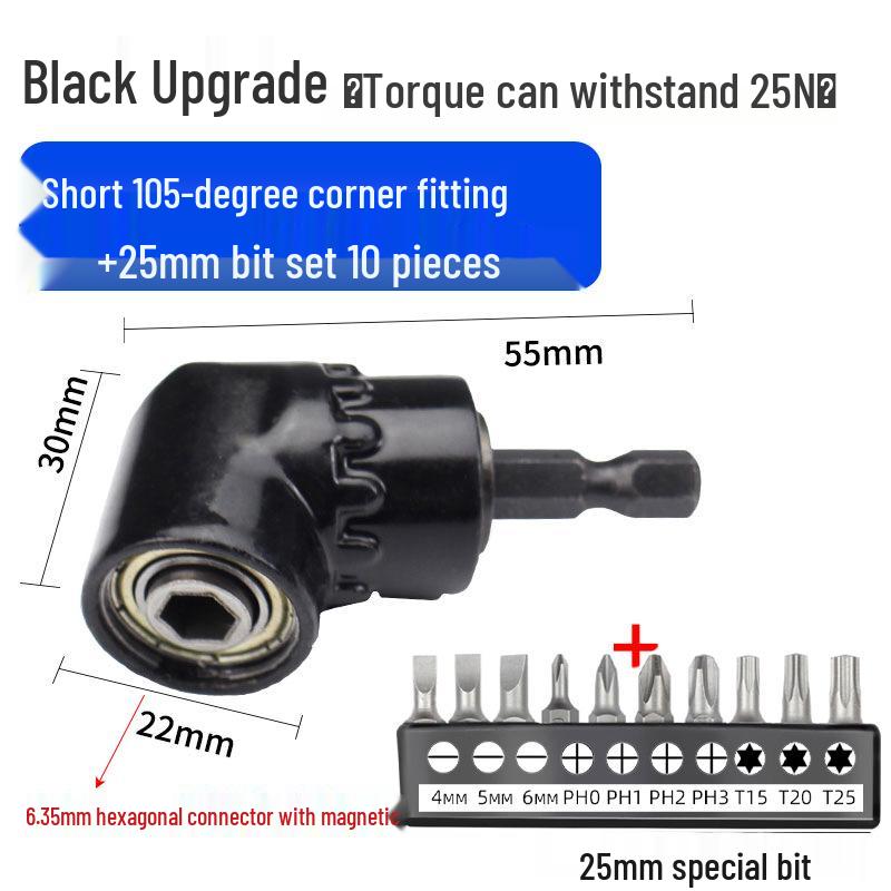 90° Hochdrehmoment Flexwellen-Adapter für Bohrmaschine & Schraubendreher