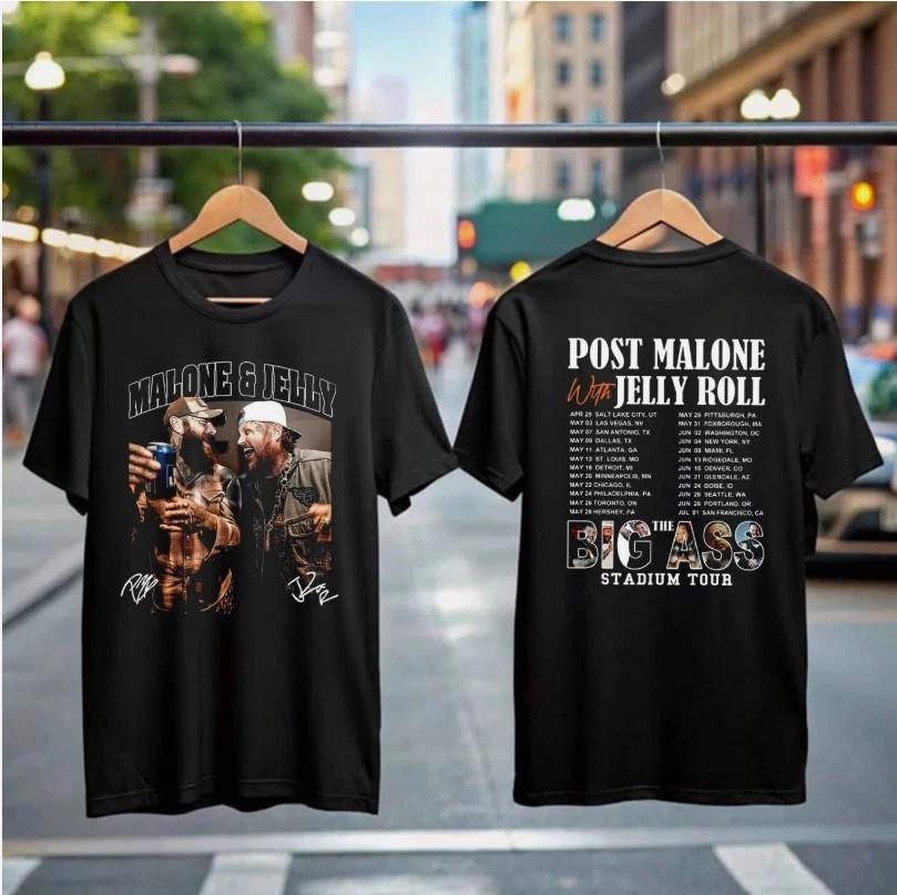Post Malone Jelly Roll 2026 Tour Shirt Big Ass Stadium Concert Music S