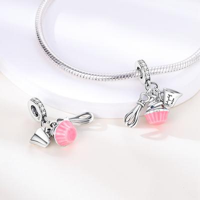 Copper Lovely Colorful Charms Pet Flower Moon Pendants Fit Original Pan Bracelet Beads Making Fashion Jewelry