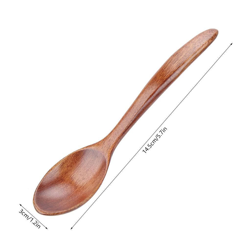 5pcs Wood Spoon Dessert Spoon Portable Tableware for Home Restaurant 5pcs Wood Spoon Dessert Spoon Portable Tableware for Home Restaurant