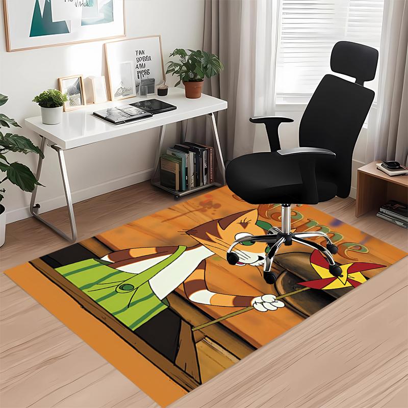 Custom Name Pettson and Findus Printed Carpet, Rug for Office Chair Living Room Bedroom Kitchen Room Decor Gifts.