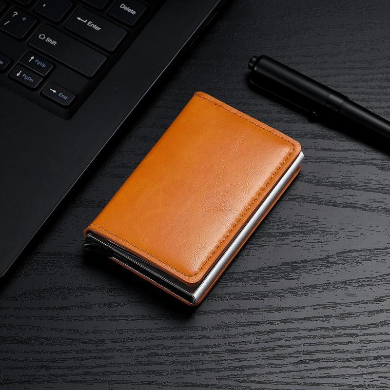 Men's Anti-Theft Magnetic Aluminum Card Holder Wallet