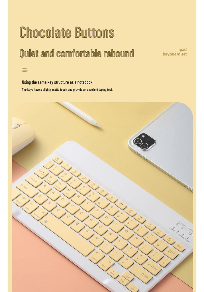 All-in-One Wireless Keyboard & Mouse Set for Tablets and Phones: Compatible with iPad, Huawei, Xiaomi, Vivo for Office Typing.