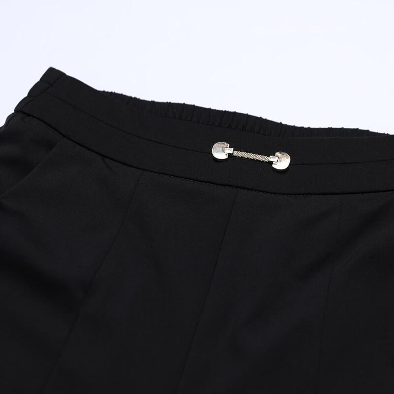 Pantaloni Casual a Zampa Lisci con Spacco da Donna