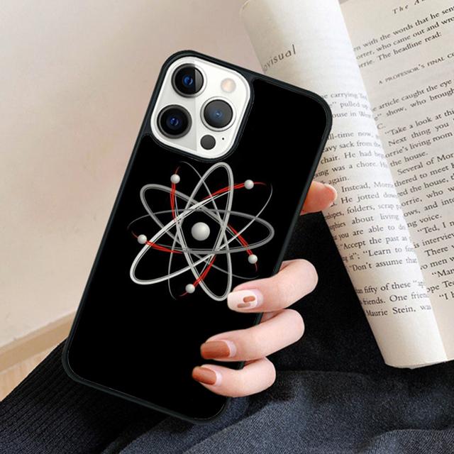 Atom Chemistry Science Phone Case Back Cover for iPhone 17 Air 16 15 14 13 11 12 Pro Max Plus Fundas Coque