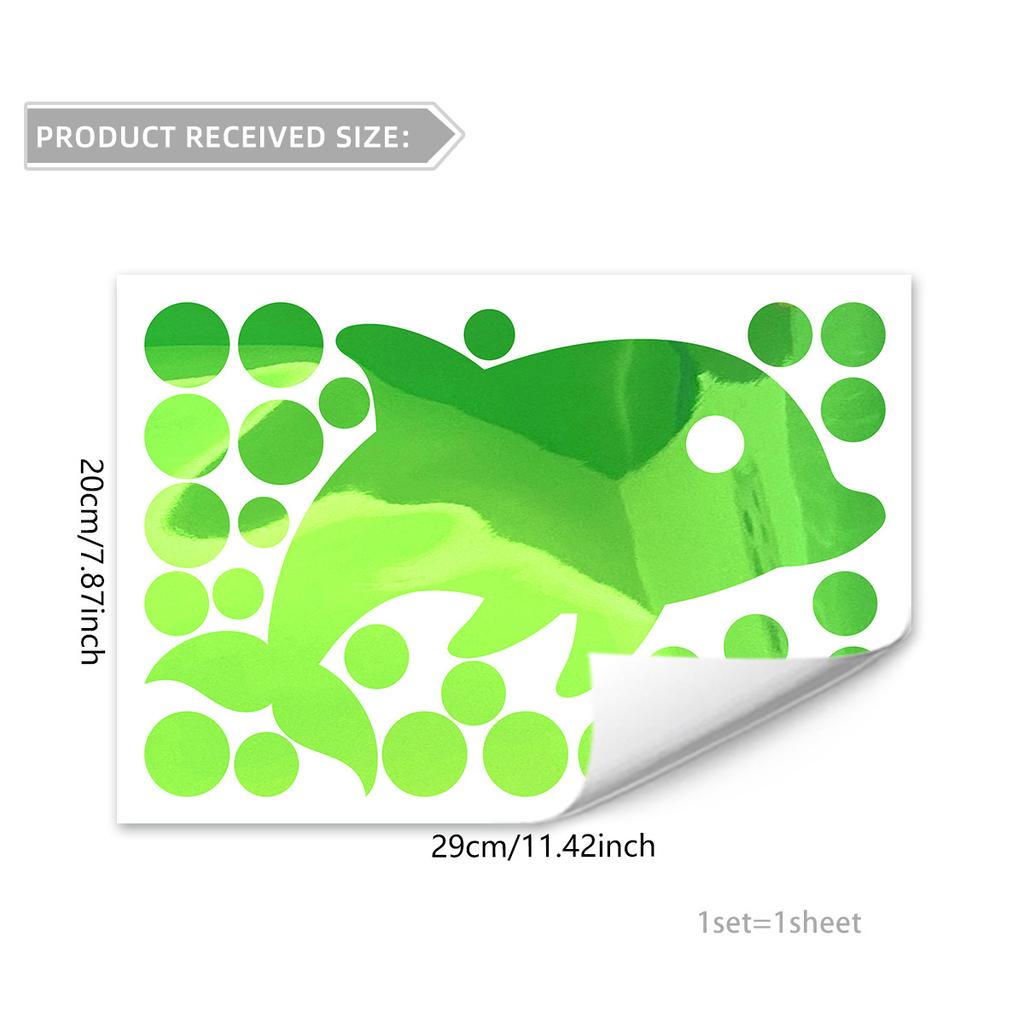 Colorful Green Light Animal Butterfly Fairy Ocean Green Colorful Luminous Sticker Gradual Change Green Luminous Green Wall Sticker