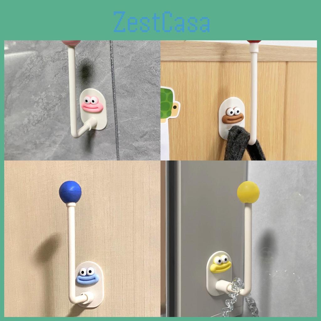 Funny Big Eyes Mouth Design Woman Hair Rings And Hoops Wall Storage Rack