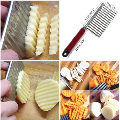 Tagliapasta ondulato per verdure, affettatrice per pasta, taglierina in acciaio inossidabile, piega calda, vita da giardino