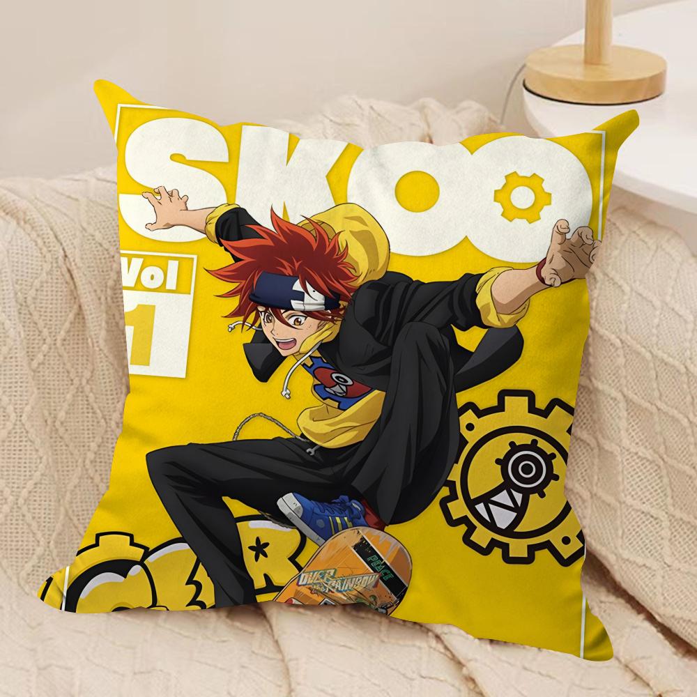 Sk Miya Chinen Langa Hasegawa Cushion Cover Silky Short Plush Invisible Zipper Dustproof Sofa Pillow Case For Home Decor