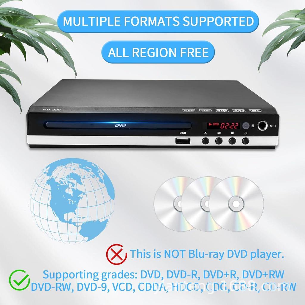 High-Definition Household DVD/EVD Player with VCD and Mini CD Support for Kids