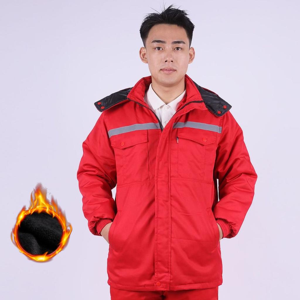 Tjock Fleecejacka med Huva Höst och Vinter Herr Overaller Utomhus Vindtät, Vattentät och Köldtålig Varm Topp