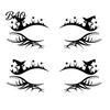Ghostly Eye Decorations 2 Pairs Halloween Tattoo Stickers, Waterproof Temporary Face Decals with Creative Festival Party Supplies Pumpkin Bat