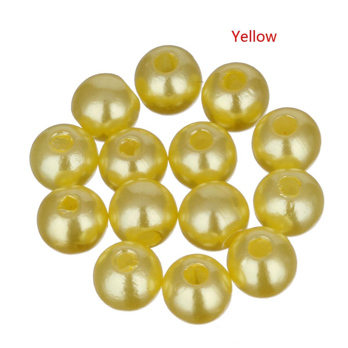 

200 шт акриловых бусин для DIY жёлтый