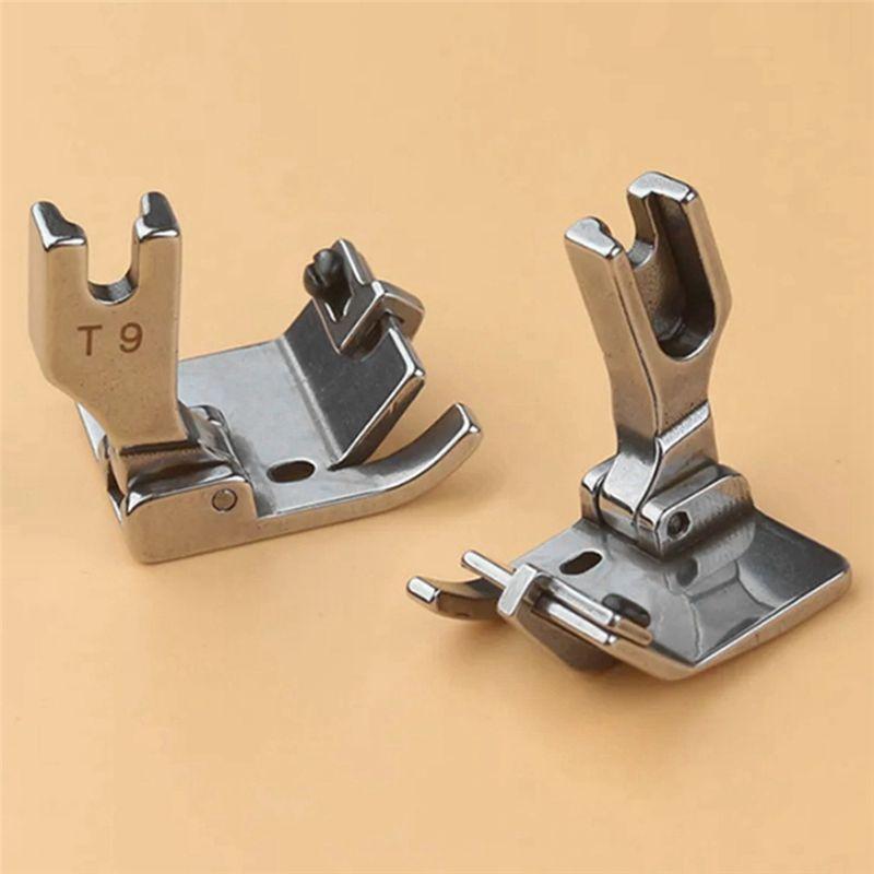 ABWR-2 PCS T9 Universal Presser Foot Silver Steel Hemming 3-In-1 Multifunctional Sewing Machine Presser Foot